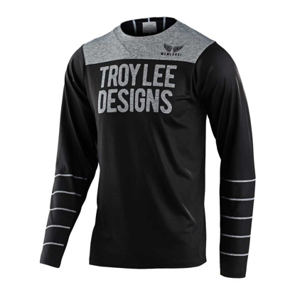 TROY LEE DESIGNS SKYLINE L/S CHILL SIGNATURE HEATHER BLK/GRAY M