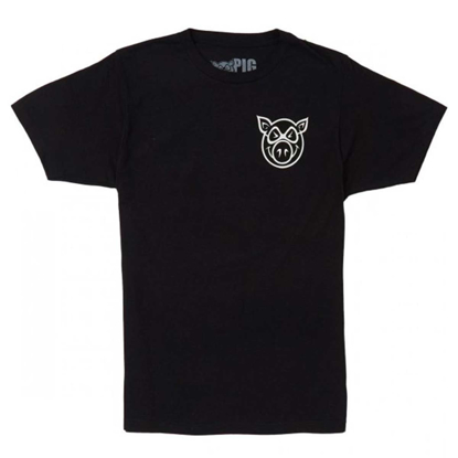 PIG WHEELS F & B HEAD S/S BLK L