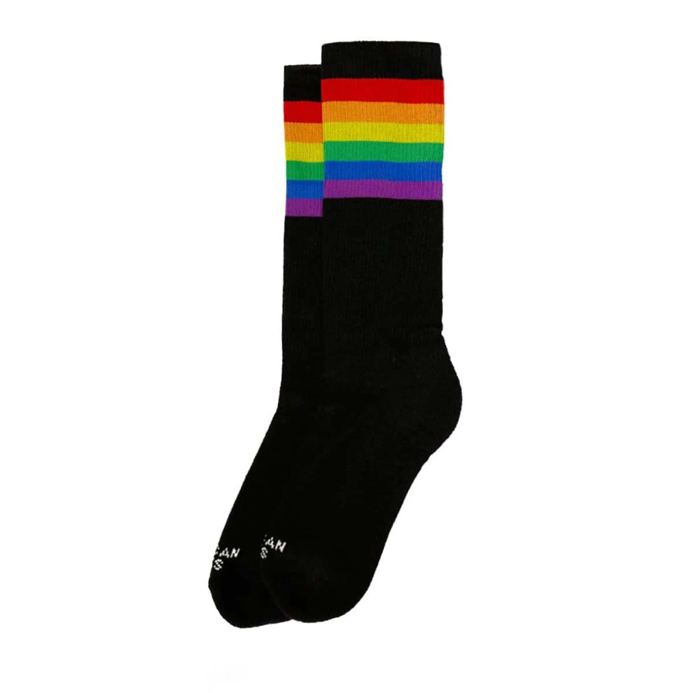 AMERICAN SOCKS RAINBOW PRIDE MID HIGH BLK/RBW UNI