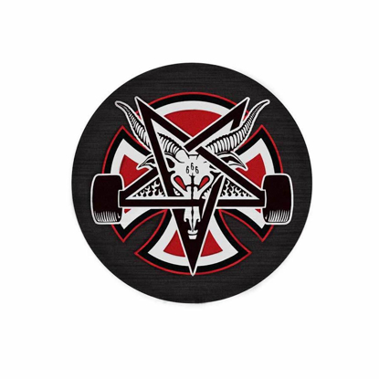INDEPENDENT THRASHER PENTAGRAM CROSS BLK