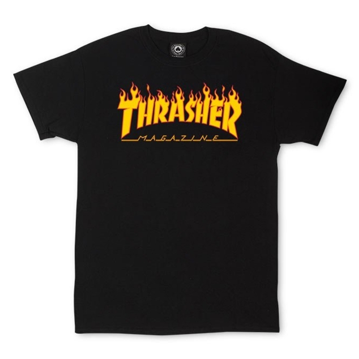 THRASHER MAGAZINE FLAME T-SHIRT BLACK S