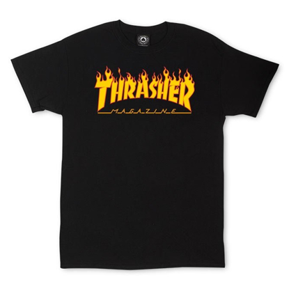 THRASHER MAGAZINE FLAME T-SHIRT BLACK XL