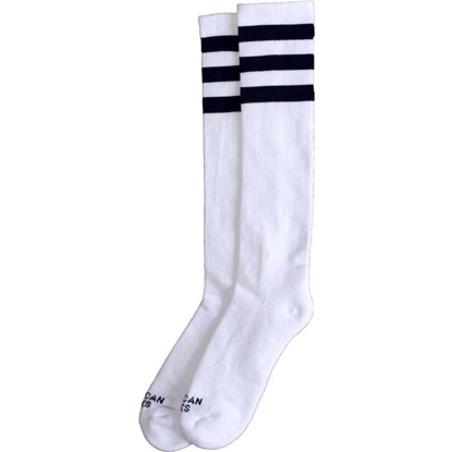 AMERICAN SOCKS OLD SCHOOL KNEE HIGH WHT/BLK/BLK/BLK UNI