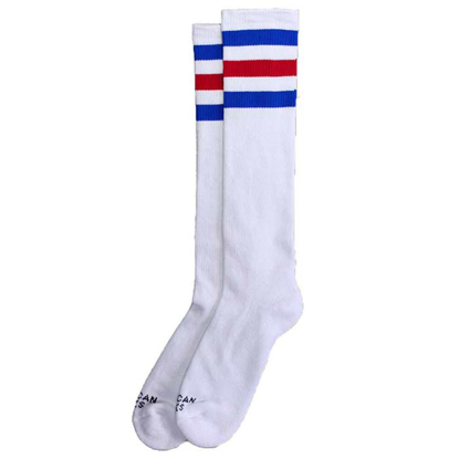 AMERICAN SOCKS AMERICAN PRIDE KNEE HIGH WHT/BLU/RED/BLU UNI