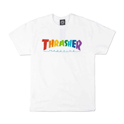 THRASHER MAGAZINE RAINBOW MAG WHITE L