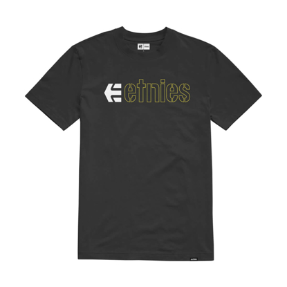 ETNIES ECORP TEE KID BLACK/WHITE/YELLOW XL