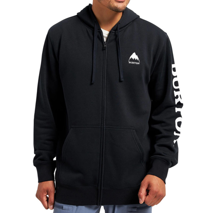 BURTON ELITE ZIP HOODIE TRUE BLACK XS
