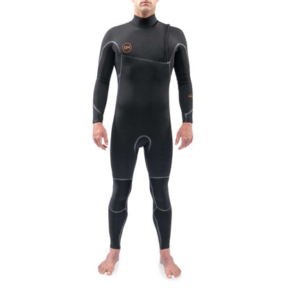 DAKINE CYCLONE ZIP FREE FULL SUIT 4/3MM BLACK L