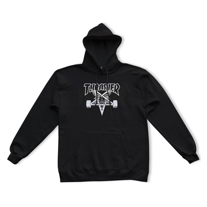 THRASHER MAGAZINE SKATE GOAT HOOD BLACK L