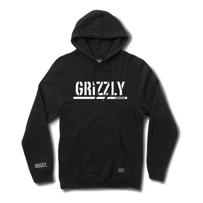 GRIZZLY GRIPTAPE OG STAMP HOODIE BLACK/WHITE S