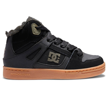 DC PURE HIGH-TOP WNT KID BLACK/OLIVE 2K