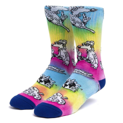 HUF STEVEN HARRINGTON TD CREW SOCK TIE DYE UNI