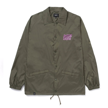 HUF HYDRATE ZIP COACHES JACKET OLIVE L