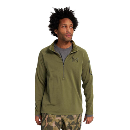 BURTON AK HELIUM GRID ZIP HOODIE MARTINI OLIVE XL