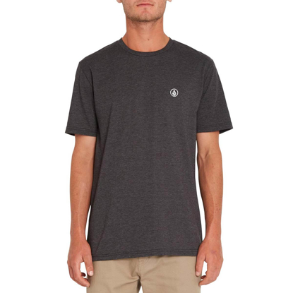 VOLCOM CIRCLE BLANKS HTH T-SHIRT HEATHER BLACK XS