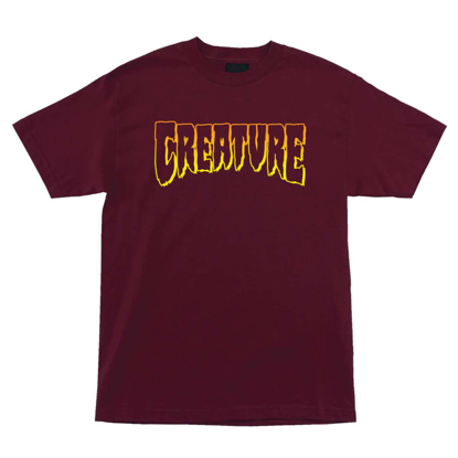 CREATURE LOGO OUTLINE S/S T-SHIRT BURGUNDY XL