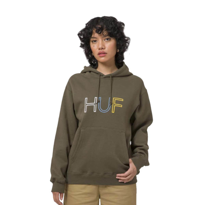 HUF HUF HD LOGO PULLOVER HOODIE OLIVE M