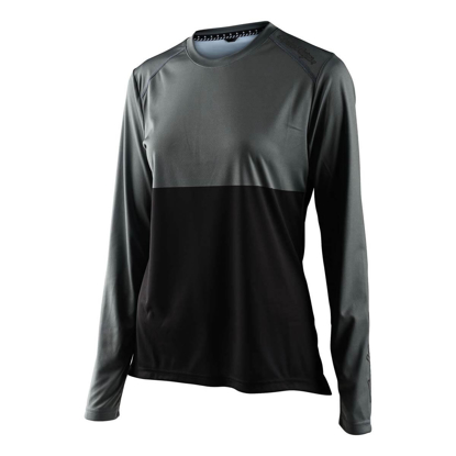 TROY LEE DESIGNS WMNS LILIUM LS JERSEY BLOCK GREEN / BLACK S
