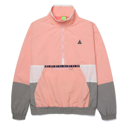 HUF TETON 1/4 ZIP ANORAK JACKET PINK M