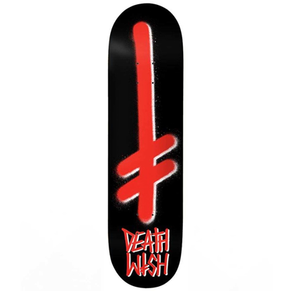 DEATHWISH GANG LOGO BLACK RED BRICKS 8.0" DECK 8.0"