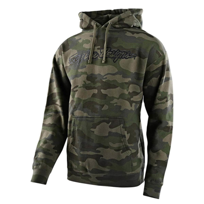 TROY LEE DESIGNS SIGNATURE CAMO PULLOVER HOODIE ARMY GREEN S
