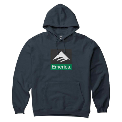 EMERICA CLASSIC COMBO PULLOVER HOODIE NAVY M