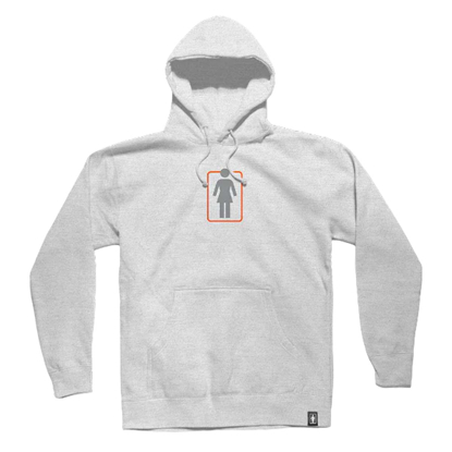 GIRL HERITAGE UNBOXED PULLOVER HOODIE ATHLETIC HEATHER GREY L