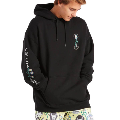 VOLCOM SURF VITALS OZZY WRONG PULLOVER HOODIE BLACK XL