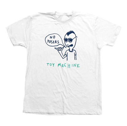 TOY MACHINE NO POSERS T-SHIRT WHITE M