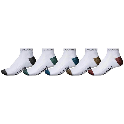 GLOBE INGLES ANKLE SOCK 5 PACK WHITE 39-44,5