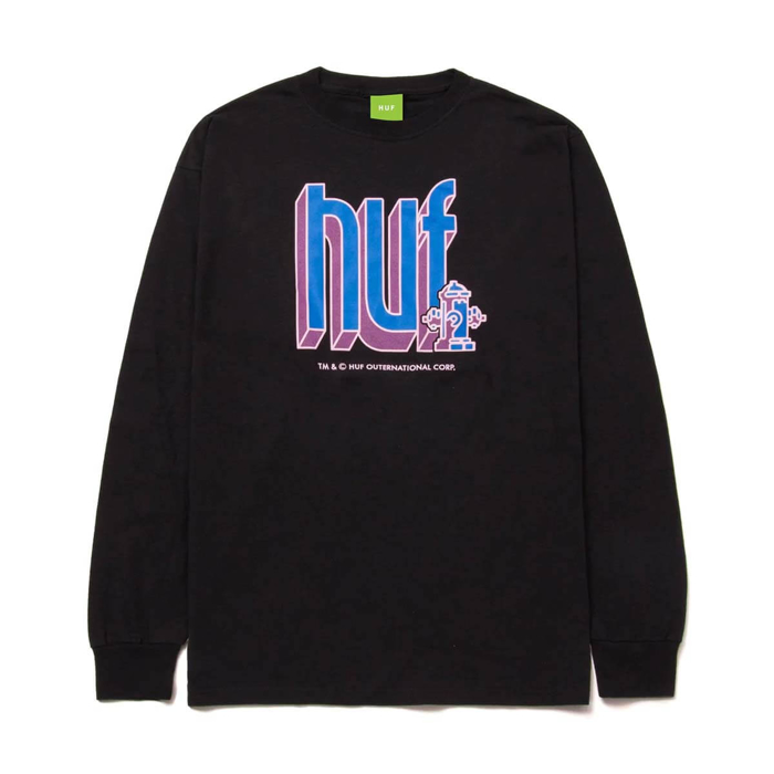 HUF BOOKEND LONGSLEEVE BLACK M