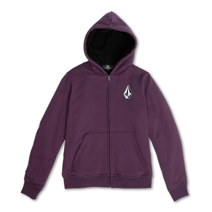 VOLCOM ICONIC STONE ZIP HOODIE MULBERRY S