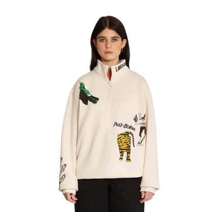 VOLCOM BOB MOLLEMA ZIP SWEATSHIRT SAND M