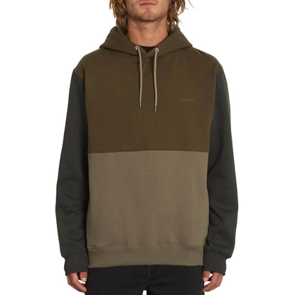VOLCOM DIVIDED PULLOVER HOODIE SERVICE GREEN L
