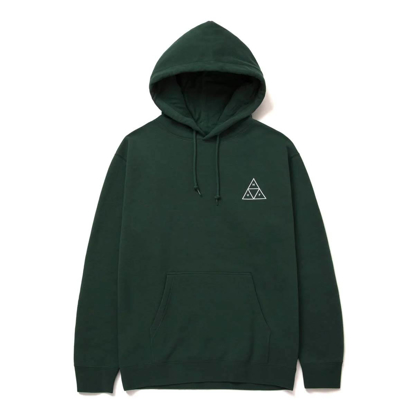 HUF ESSENTIALS TRIPLE TRIANGLE PULLOVER HOODIE FOREST GREEN L
