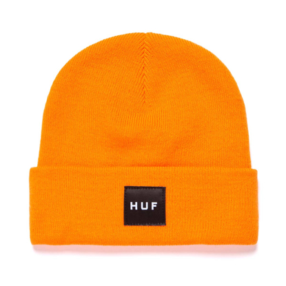 HUF ESSENTIALS BOX LOGO BEANIE HAT ORANGE UNI