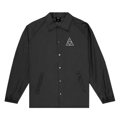 HUF ESSENTIALS TRIPLE TRIANGLE COACHES JACKET BLACK L