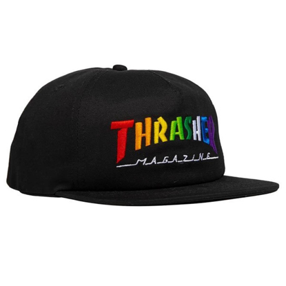 THRASHER MAGAZINE RAINBOW MAG SNAPBACK BLACK UNI