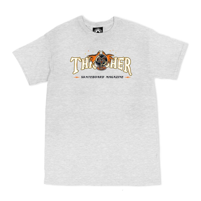 THRASHER MAGAZINE FORTUNE LOGO T-SHIRT ASH GRAY XL