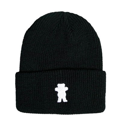 GRIZZLY GRIPTAPE OG BEAR EMBROIDERED BEANIE BLACK UNI