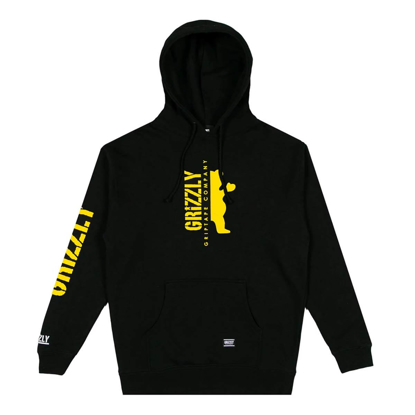 GRIZZLY GRIPTAPE DOWN THE MIDDLE HOODY BLACK L