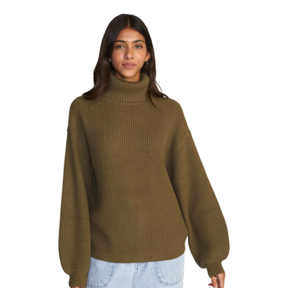 RVCA VINEYARD SWEATER DARK OLIVE S/8