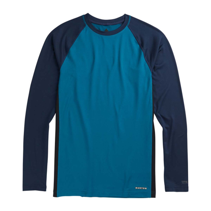 BURTON MIDWEIGHT X BASE LAYER CREW PULLOVER LYONS BLUE/DRESS BLUE L