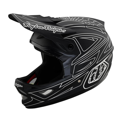 TROY LEE DESIGNS D3 FIBERLITE HELMET SPIDERSTRIPE BLACK XL