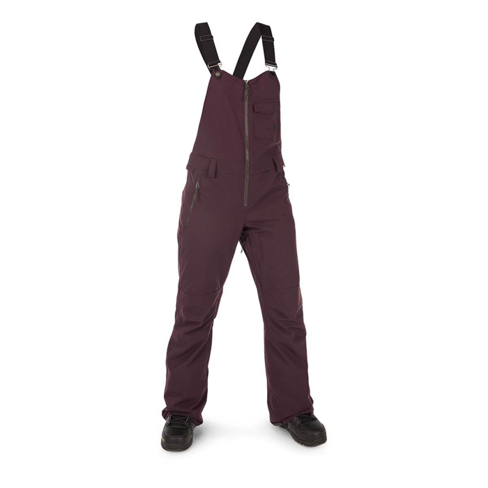 VOLCOM SWIFT BIB OVERALL W PANTS BLACK PLUM S