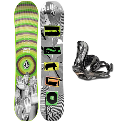 NITRO SET N RIPPER KIDS X VOLCOM 116 & CHARGER MINI BLACK S ASSORTED 116