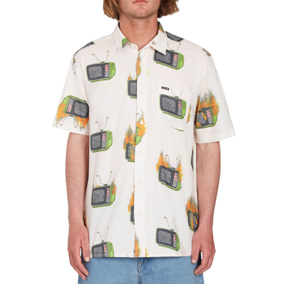 VOLCOM JUSTIN HAGER SHIRT WHITECAP GREY M