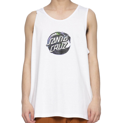 SANTA CRUZ HOLO WAVE DOT TANK TOP WHITE M