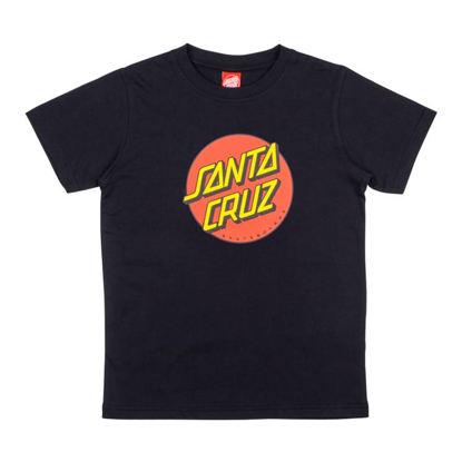 SANTA CRUZ YOUTH CLASSIC DOT T-SHIRT BLACK 8-10