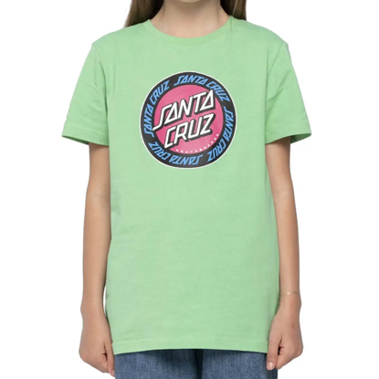 SANTA CRUZ YOUTH OUTER RINGED DOT T-SHIRT APPLE MINT 8-10